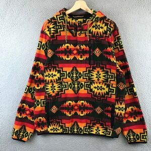 Dravus Mens Aztec Print Fleece Hoodie Pullover X Large